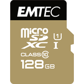MEMORIA SD MICRO 128GB EMTEC ELITE GOLD 85MB/S SD + ADAPTER CLASS 10 UHS1 U1  ECMSDM128GXC10GP
