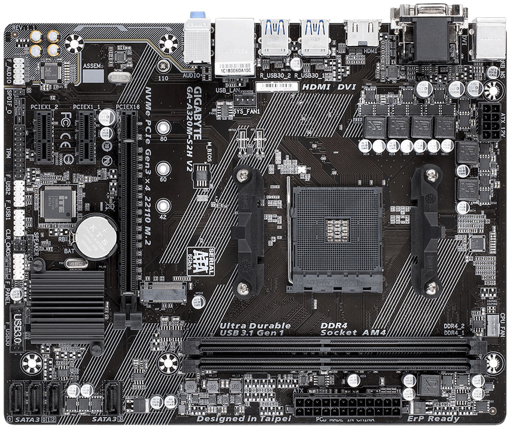 A320 Gigabyte A320m V2 Gigabyte Motherboard A320ms2h AMD Ryzen