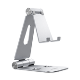Suporte de mesa AISENS tamanho XL ajustável (2 pivôs) para celular/tablet, prata