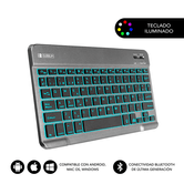teclado subblim inalambrico retroiluminado smart backlit bt grey