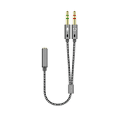 AISENS - CABO ADAPTADOR DE ÁUDIO JACK 3.5 4PINES/H-2XJACK 3.5 3PINES/M,