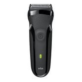 AFEITADORA BRAUN 300S BLACK SERIES 3 + BOLSO RECARGABLE 3 CABEZALES