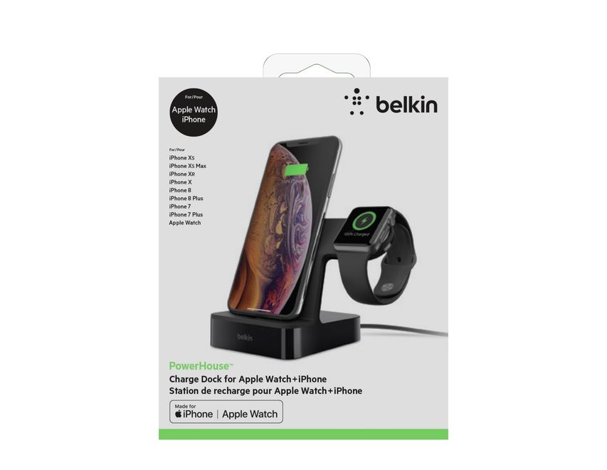 Belkin PowerHouse Base de Carga Dual Apple Watch/iPhone Negra