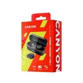 CANYON TWS Auscultadores desportivos Bluetooth com microfone, BT5.0, IPX4, bateria de fone de ouvido 45mAhX2, estojo de carregamento 300mAh