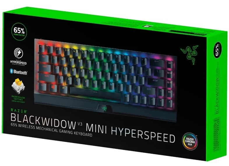 TECLADO MECANICO GAMING RAZER BLACKWIDOW V3 MINI HYPERSPEED - PCBox