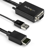 ADAPTADOR VGA PARA HDMI DE 2 M (6 pés) - ÁUDIO USB - RESOLUÇÃO DE 1080P