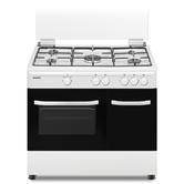 COCINA DE GAS INFINITON CC9060ELP 5 ZONAS COCCION CON PORTABOMBONAS BLANCA