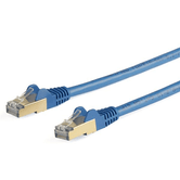 CABO ETHERNET 7M CAT6A AZUL - FIO DE COBRE BLINDADO