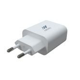 cargador pared netway usb-a/usb qc 3.0 20w blanco