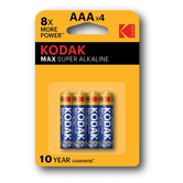 pila kodak alcalina max lr03 aaa pack 4