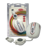 3FREE OPTICAL MINI RETRÁTIL MOUSE BRANCO/ROSA