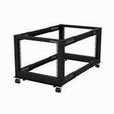 8u open frame rack - 4 post - 22-40in adjustable dep th