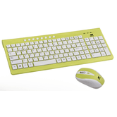 teclado inalambrico + raton evo optico netway 2,4ghz verde