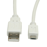 CABLE USB CONNECTION USB2.0 A/M - MICROUSB2.0 M 1,8M BLANCO