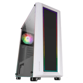 MARS GAMING  MC-ART Blanco Caja PC Gaming ATX Doble Cristal Templado Dibujable ARGB 12 Modos Ventilador 12cm RGB Blanco