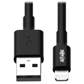 EATON M100-003-BK USB A para Lightning Sync e Cabo de Carregamento, Certificado MFi - Preto, M/M, USB 2.0, 0,91 m [3 pés] Preto