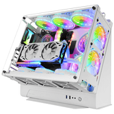 MICROATX BOX MARS GAMING MCB WHITE DISE??OU SISTEMA MODULAR PREMIUM PERSONALIZADO SEM FONTE DE ALIMENTAÇÃO