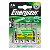 BLISTER 4 BATERIAS RECARREGÁVEIS POWER PLUS POWER 2000 MAH TIPO HR6 ENERGIZER E300626700