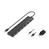 CONCEPTRONIC HUBBIES08 USB 2.0 HUB 7 PORTAS COM INTERRUPTORES COM FONTE DE ALIMENTAÇÃO