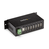 Hub USB industrial montável de 7 portas