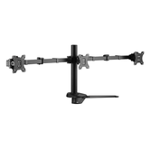 SUPORTE PARA TELA DE DESKTOP 13"-27" BRAÇO DUPLO SUPORTA 3 MONITORES PADRÃO VESA DE ATÉ 8KG