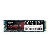 SILICON POWER  P34A80  SSD 512GB M.2  3400MB/s PCI Express 3.0 NVMe