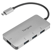 TARGUS USB-C 4 PORT HUB AL CASE SPACE GR EY