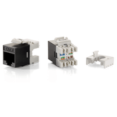 KIT 8 UDS FÊMEA CONECTOR RJ45 UTP CAT6 SLIM PAINEL KEYSTONE