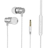 AUSCULTADORES + MICRO INTRA-AURICULAR NETWAY BRANCO-PRATA