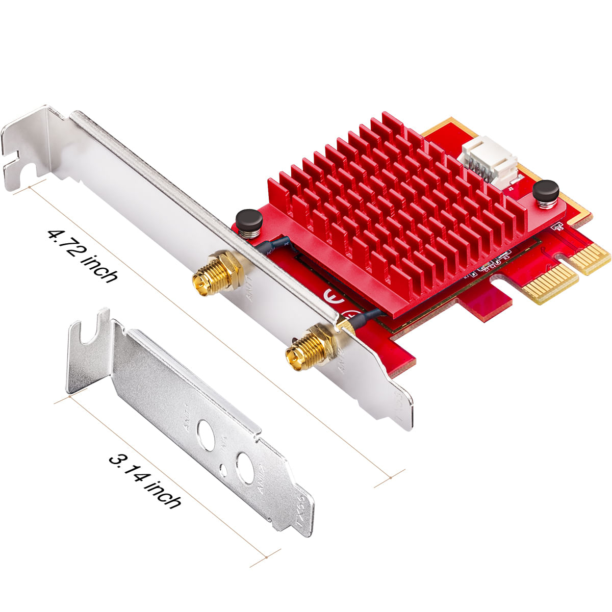 Cudy WE3000S Tarjeta de Red AX5400 Tri-Banda Wi-Fi 6E PCI Express