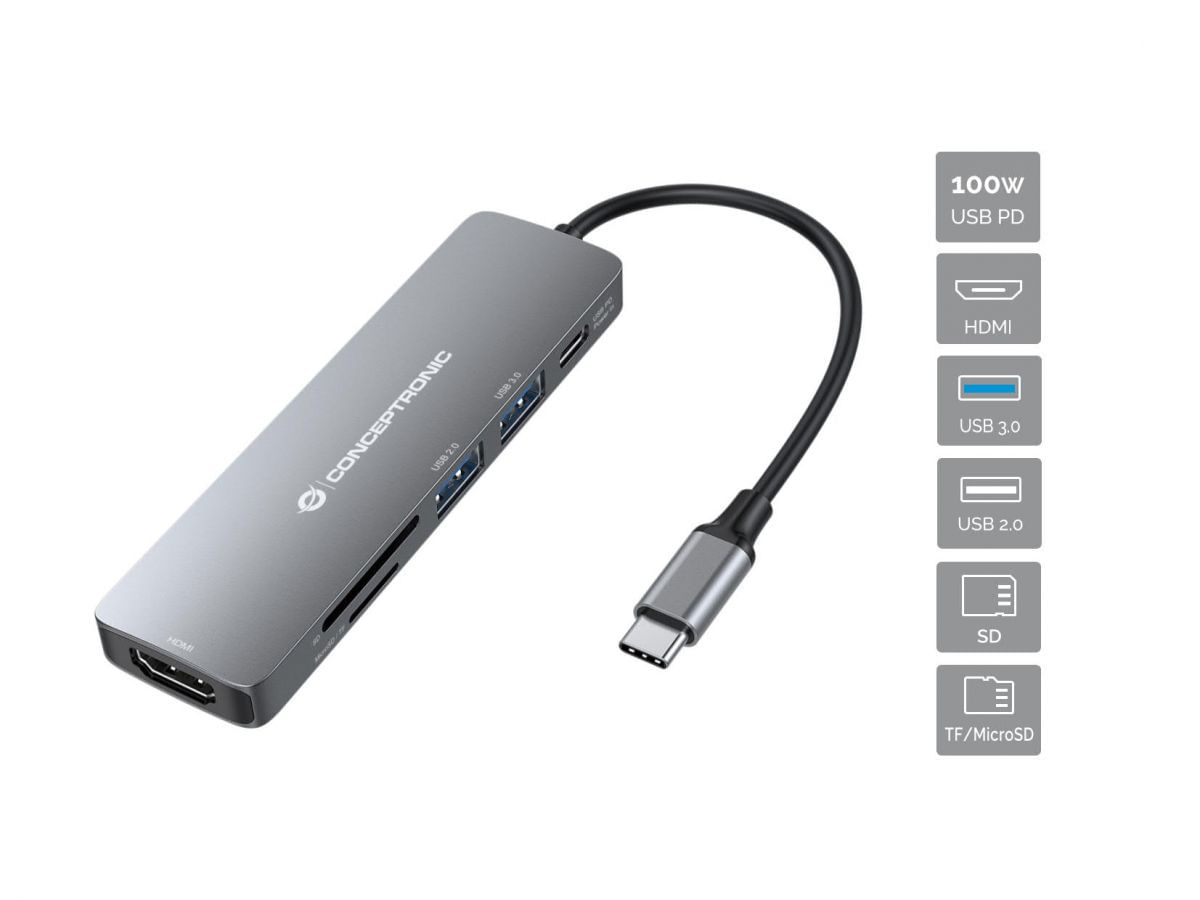 Conceptronic Scheda PCIe A USB-C Emrick07g - Adattatore Per Collegamenti Veloci, Argento