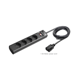POWER STRIP IEC C14 TO 4 OUTLET PROTECT.CONT.CEE 7/3 230V DE IN