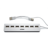 NILOX HUB 7x USB C 2.0 ALUMÍNIO