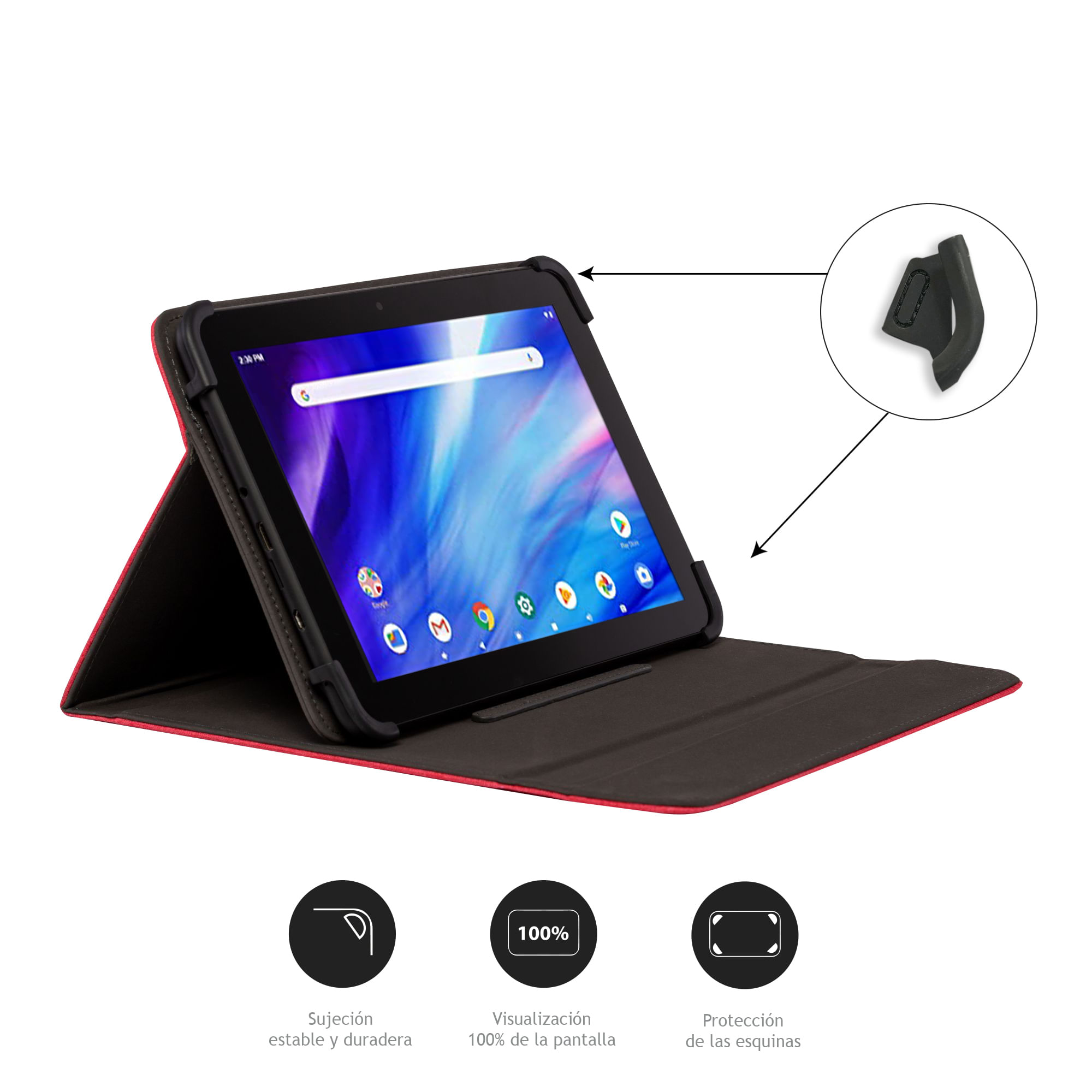 Nilox FUNDA UNIVERSAL TABLET 10.1 ROJA