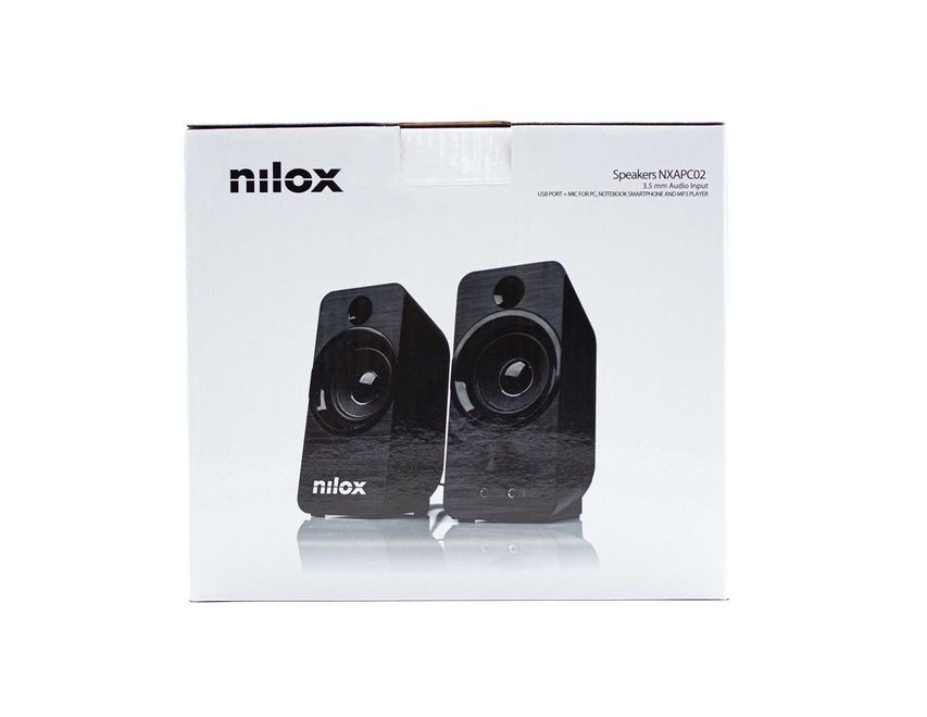 Altavoces Nilox 2.0 6w Usb+microfono (NXAPC02) - Innova Informática :  Altavoces