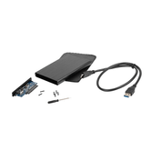 NATEC RHINO ESTOJO PARA DISCO RÍGIDO EXTERNO 2.5" USB 2.0 SATA PRETO