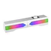 ALTO-FALANTE BLUETOOTH MARS GAMING MSDUO BRANCO 2 EM 1 CONVERSÍVEL EM DESKTOP 2.0 OU SOUNDBAR BT 5.0 RGB ILUMINAÇÃO