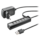 HUB NGS USB 2.0 DE 7 PORTAS COM ADAPTADOR DE ENERGIA