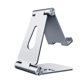 Suporte de mesa AISENS tamanho M ajustável (2 pivôs) para celular/tablet, prata