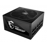 FONTE DE ALIMENTAÇÃO MSI MPG A650GF | 650W | Mais de 80 OURO | MODULAR