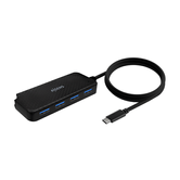 AISENS Hub USB 3.1 USB-C, USB-C/M-4x Tipo A/H, Negro, 60cm